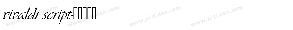 vivaldi script字体转换